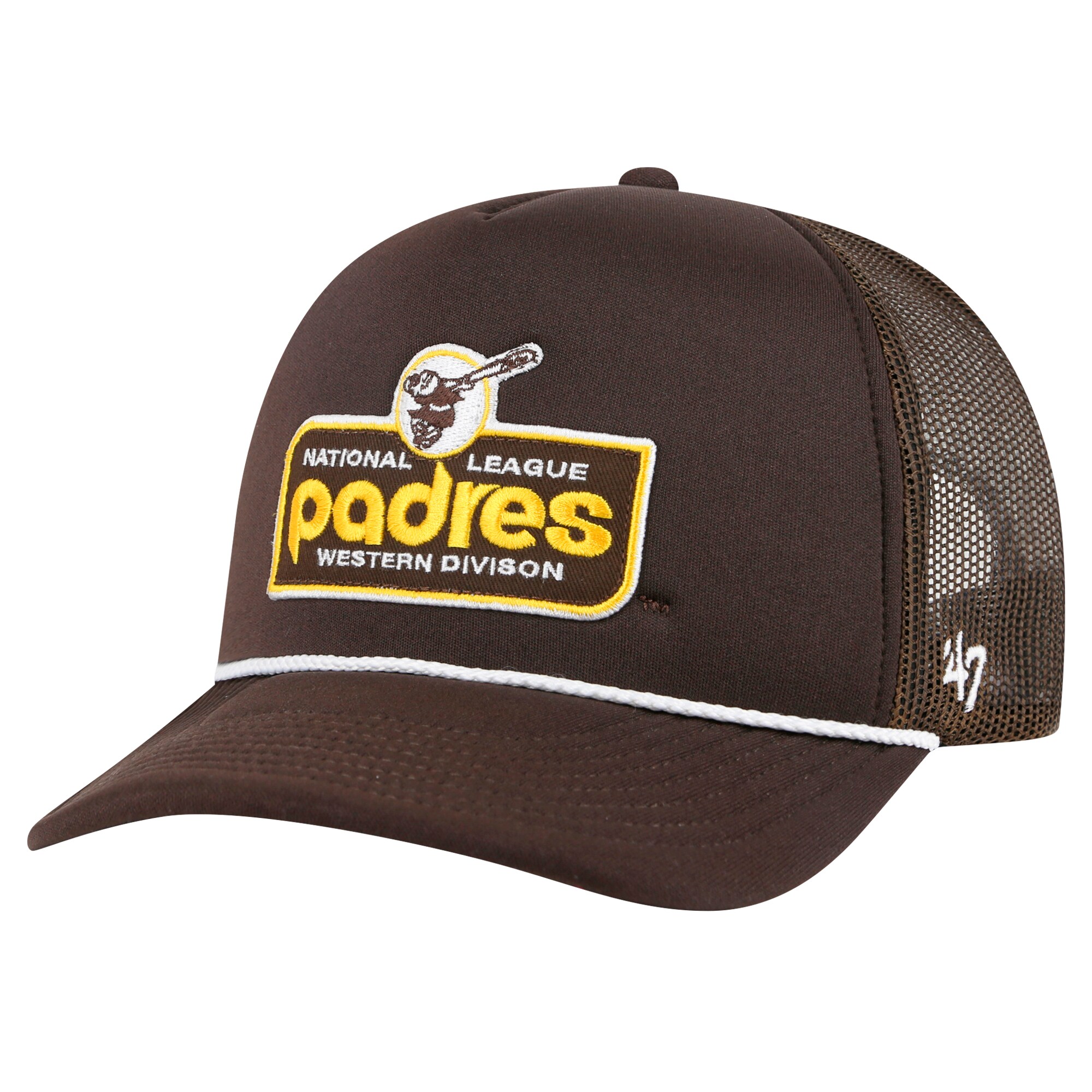 mens san diego padres 47 brown local patch foam front trucker adjustable hat Collection - San Diego Padres Proshop Jerseys & Caps