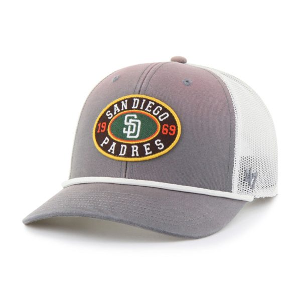 mens san diego padres 47 graywhite tide sweep rope trucker adjustable hat Collection - San Diego Padres Proshop Jerseys & Caps