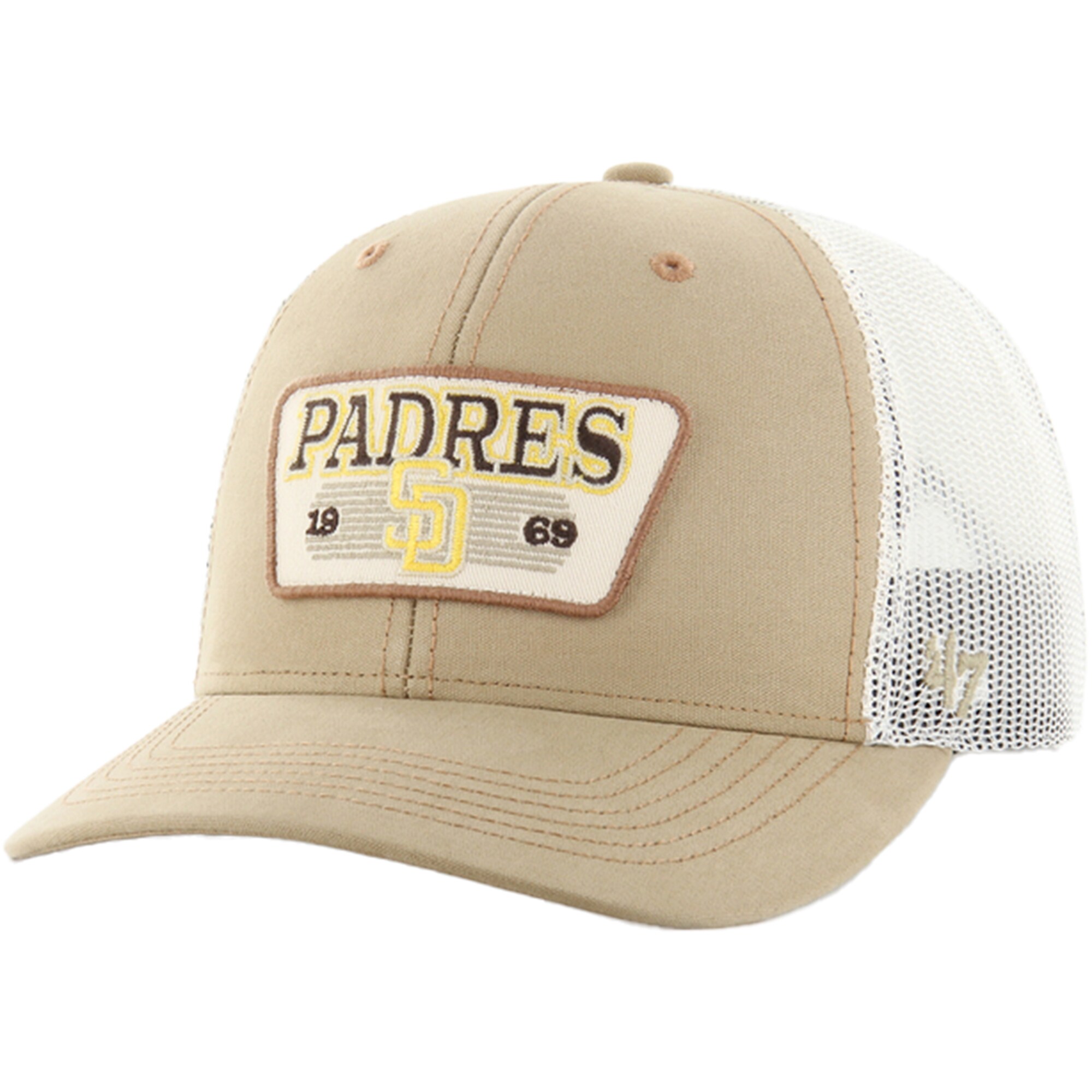 mens san diego padres 47 khaki ridgewood trucker adjustable hats Collection - San Diego Padres Proshop Jerseys & Caps