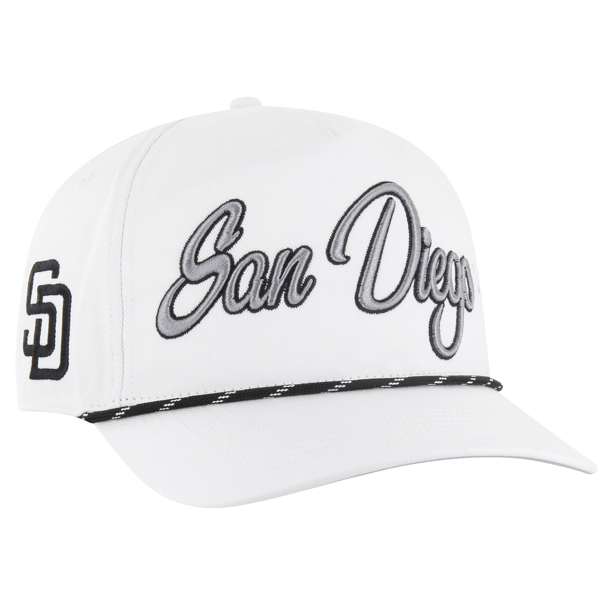 mens san diego padres 47 white overhand speckle hitch rope adjustable hat Collection - San Diego Padres Proshop Jerseys & Caps
