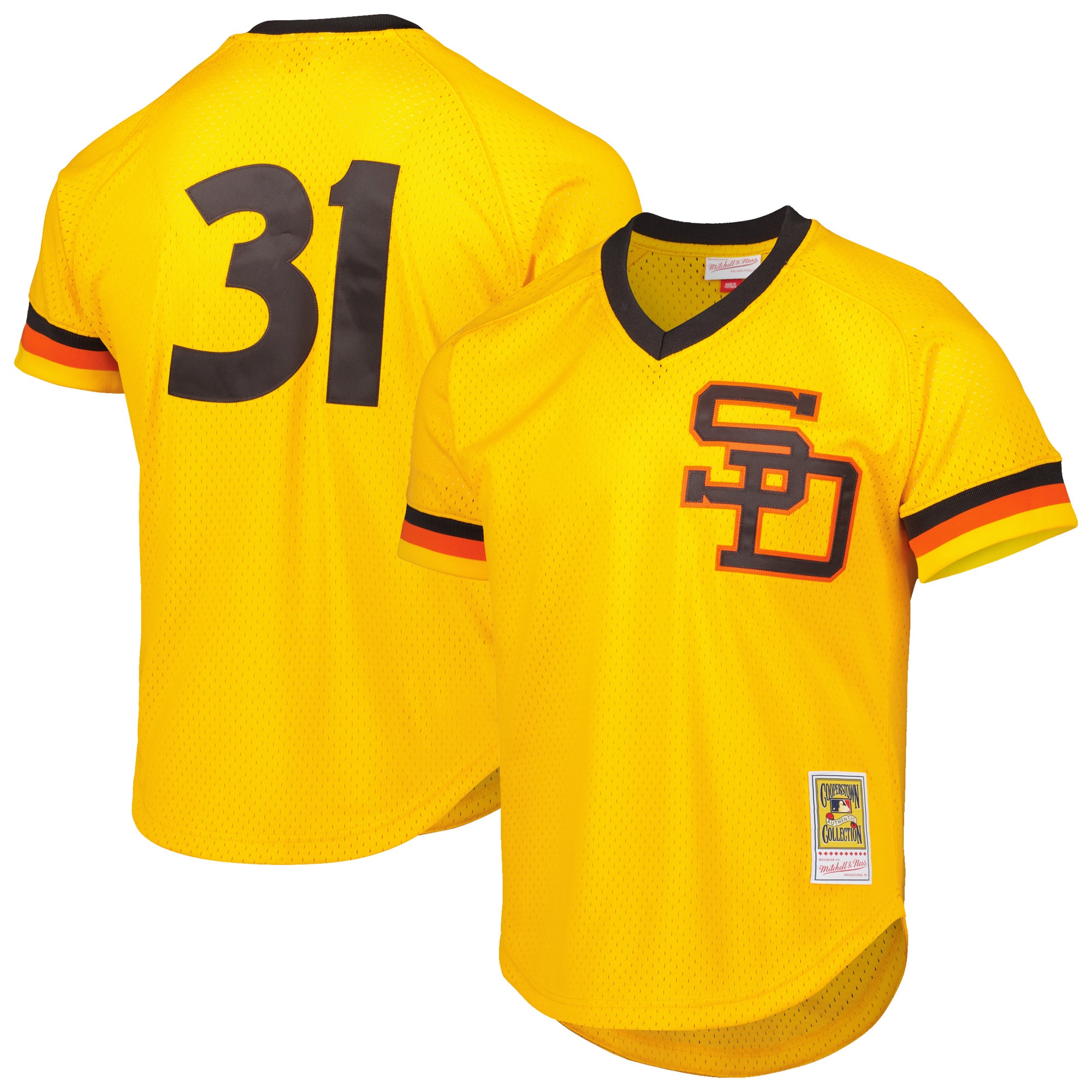 mens san diego padres dave winfield mitchell  ness gold cooperstown collection mesh batting practice jersey Collection - San Diego Padres Proshop Jerseys & Caps