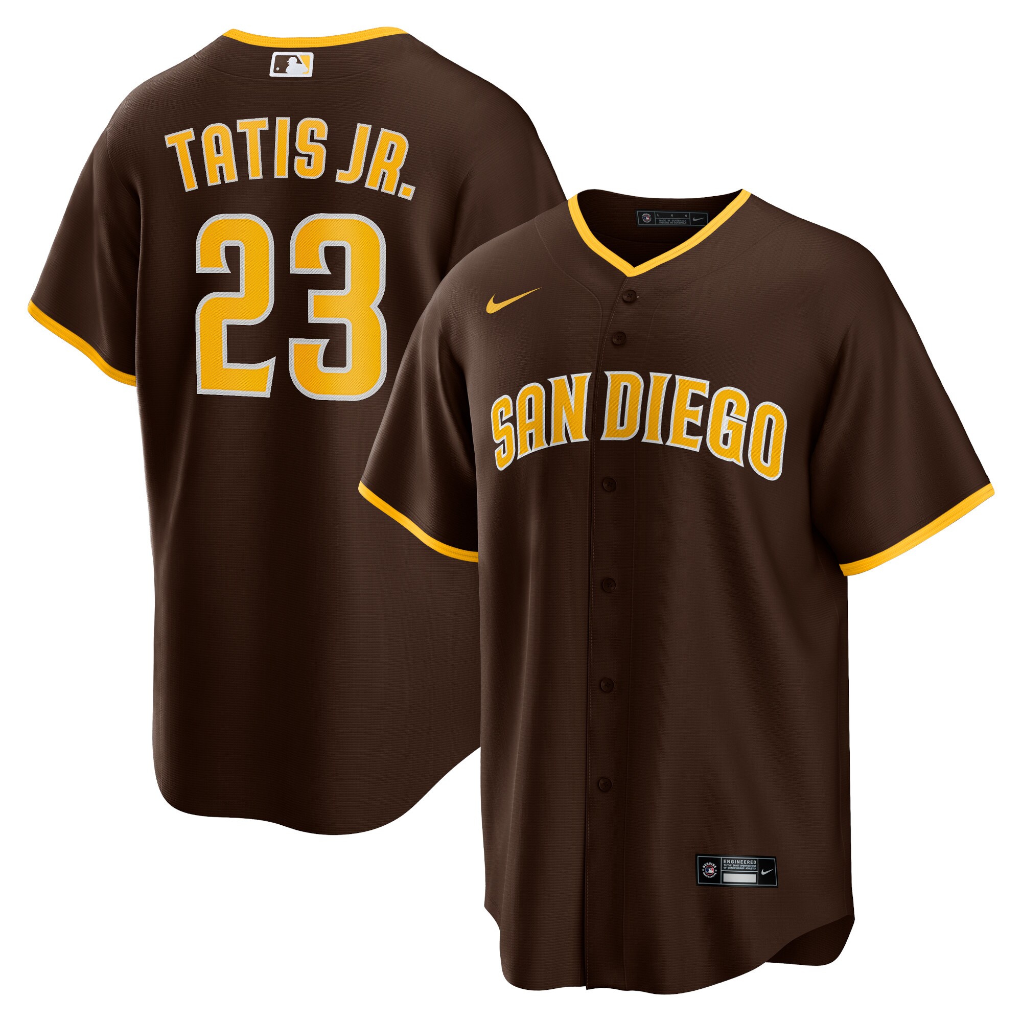 mens san diego padres fernando tatis jr. nike brown alternate replica player jersey Collection - San Diego Padres Proshop Jerseys & Caps