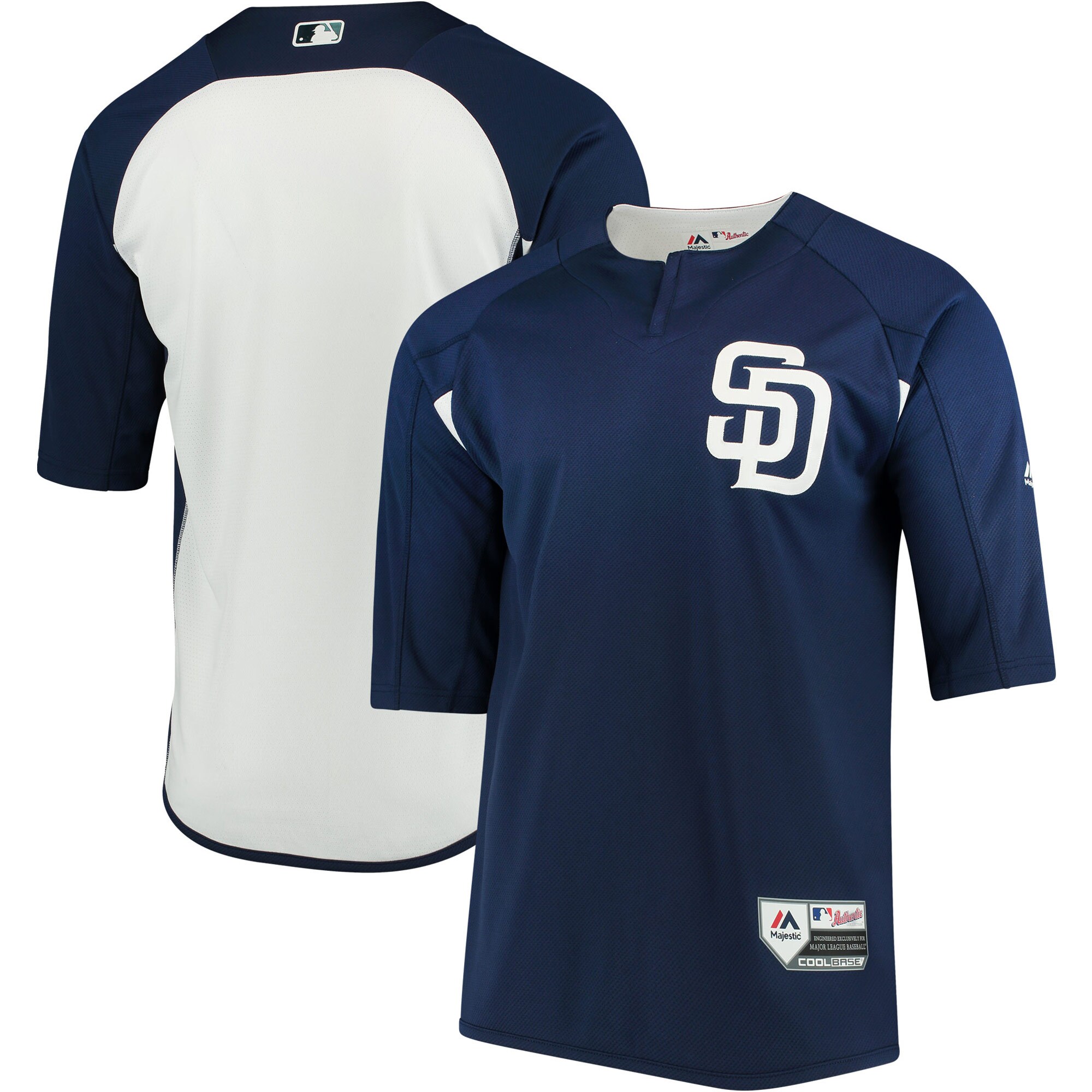 mens san diego padres majestic navywhite authentic collection on-field 34-sleeve batting practice jersey Collection - San Diego Padres Proshop Jerseys & Caps