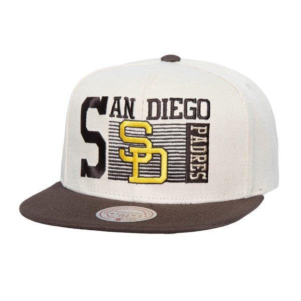 mens san diego padres mitchell  ness cream cooperstown collection speed zone snapback hat Collection - San Diego Padres Proshop Jerseys & Caps