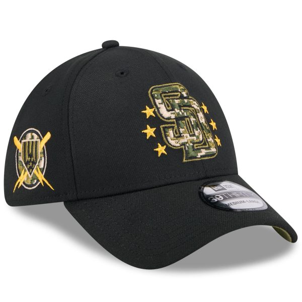mens san diego padres new era black 2024 armed forces day 39thirty flex hat Collection - San Diego Padres Proshop Jerseys & Caps