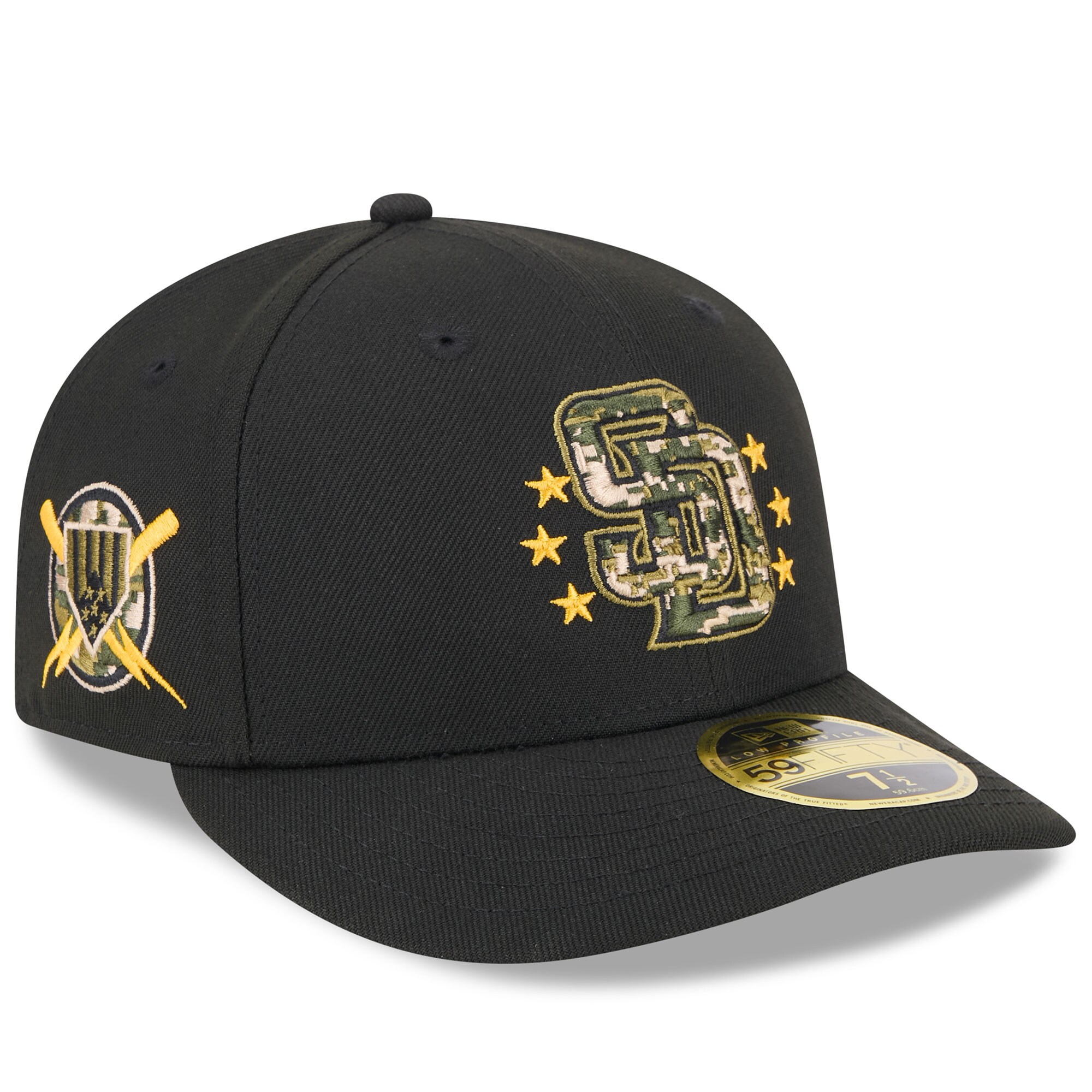 mens san diego padres new era black 2024 armed forces day low profile 59fifty fitted hat Collection - San Diego Padres Proshop Jerseys & Caps