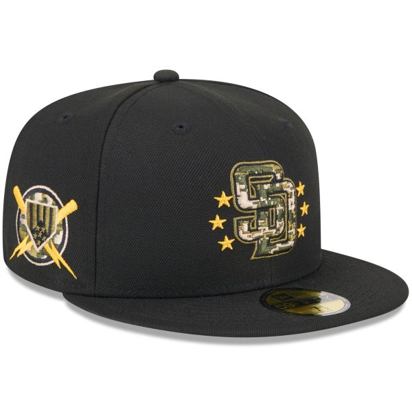 mens san diego padres new era black 2024 armed forces day on-field 59fifty fitted hat Collection - San Diego Padres Proshop Jerseys & Caps