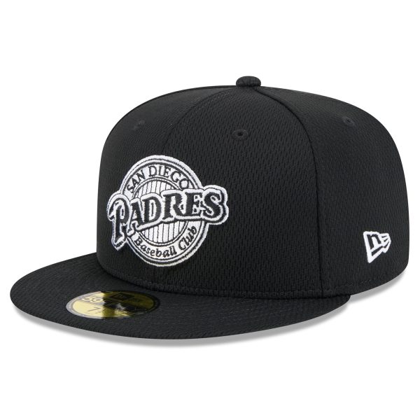 mens san diego padres new era black 2025 mlb clubhouse 59fifty fitted hat Collection - San Diego Padres Proshop Jerseys & Caps