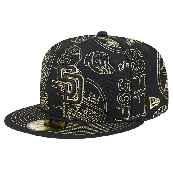 mens san diego padres new era black 59fifty day allover fitted hat Collection - San Diego Padres Proshop Jerseys & Caps