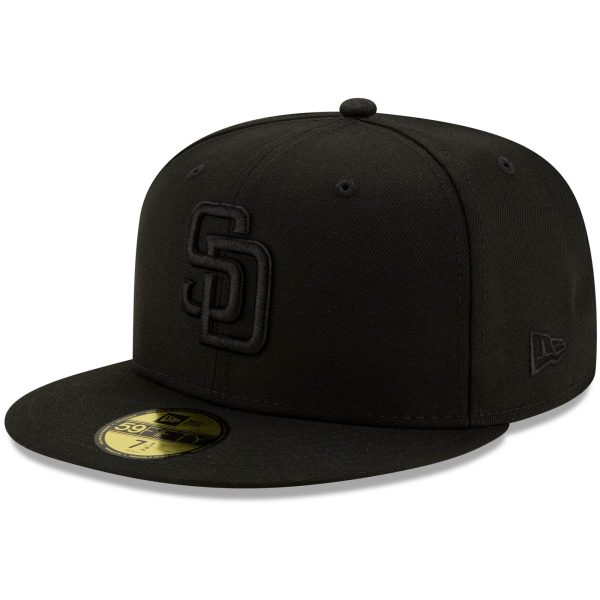 mens san diego padres new era black black on black 59fifty fitted hat Collection - San Diego Padres Proshop Jerseys & Caps