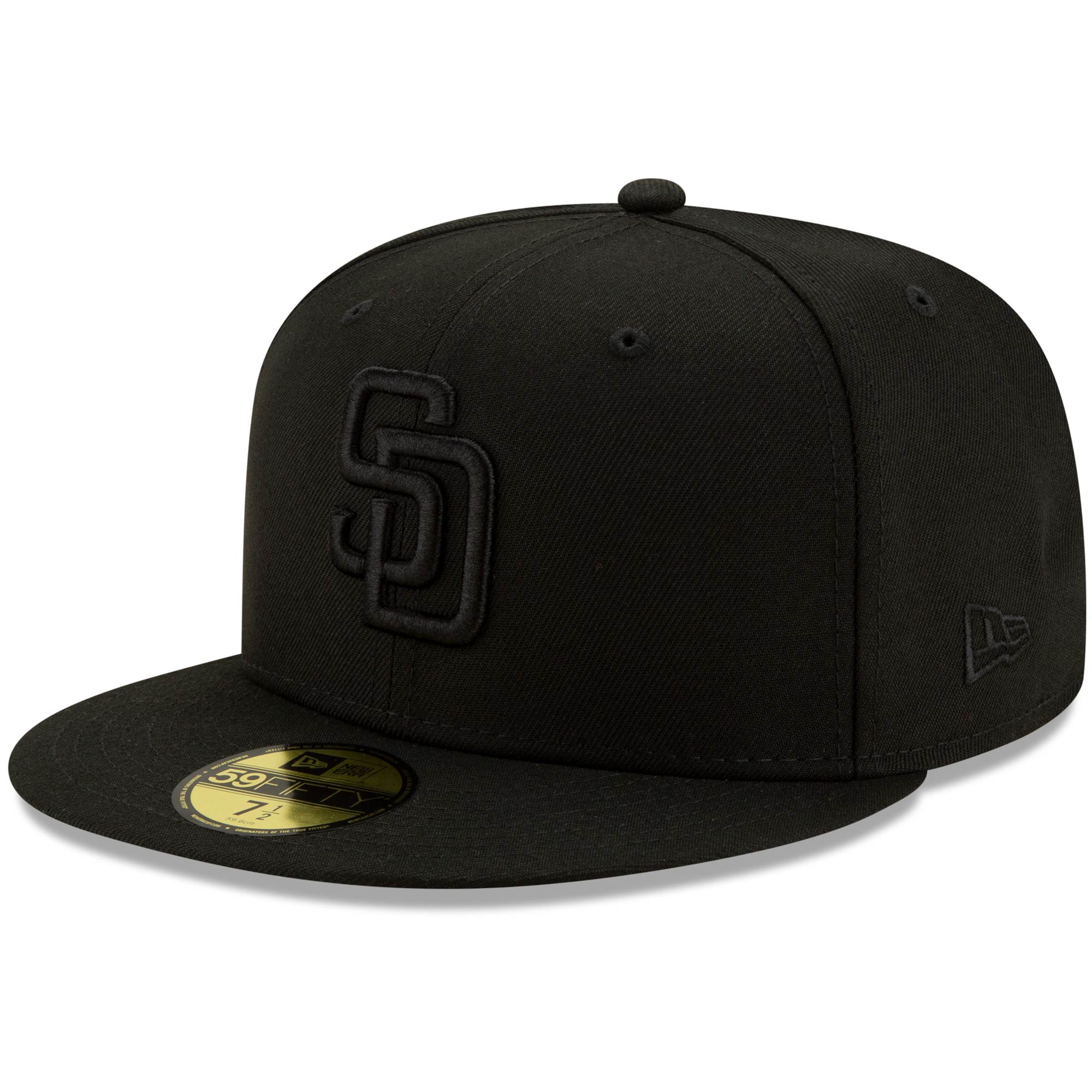 mens san diego padres new era black black on black 59fifty fitted hat Collection - San Diego Padres Proshop Jerseys & Caps