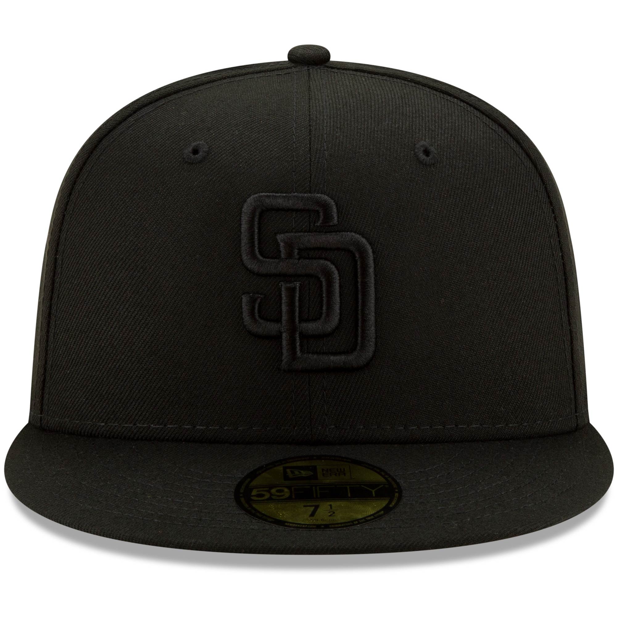 mens san diego padres new era black black on black 59fifty fitted hat Collection - San Diego Padres Proshop Jerseys & Caps