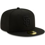 mens san diego padres new era black black on black 59fifty fitted hat Collection - San Diego Padres Proshop Jerseys & Caps