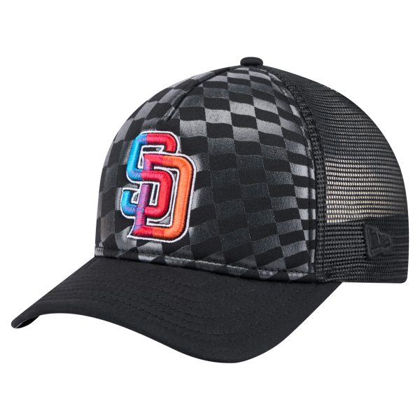 mens san diego padres new era black gradient 9forty a-frame m-crown trucker adjustable hat Collection - San Diego Padres Proshop Jerseys & Caps