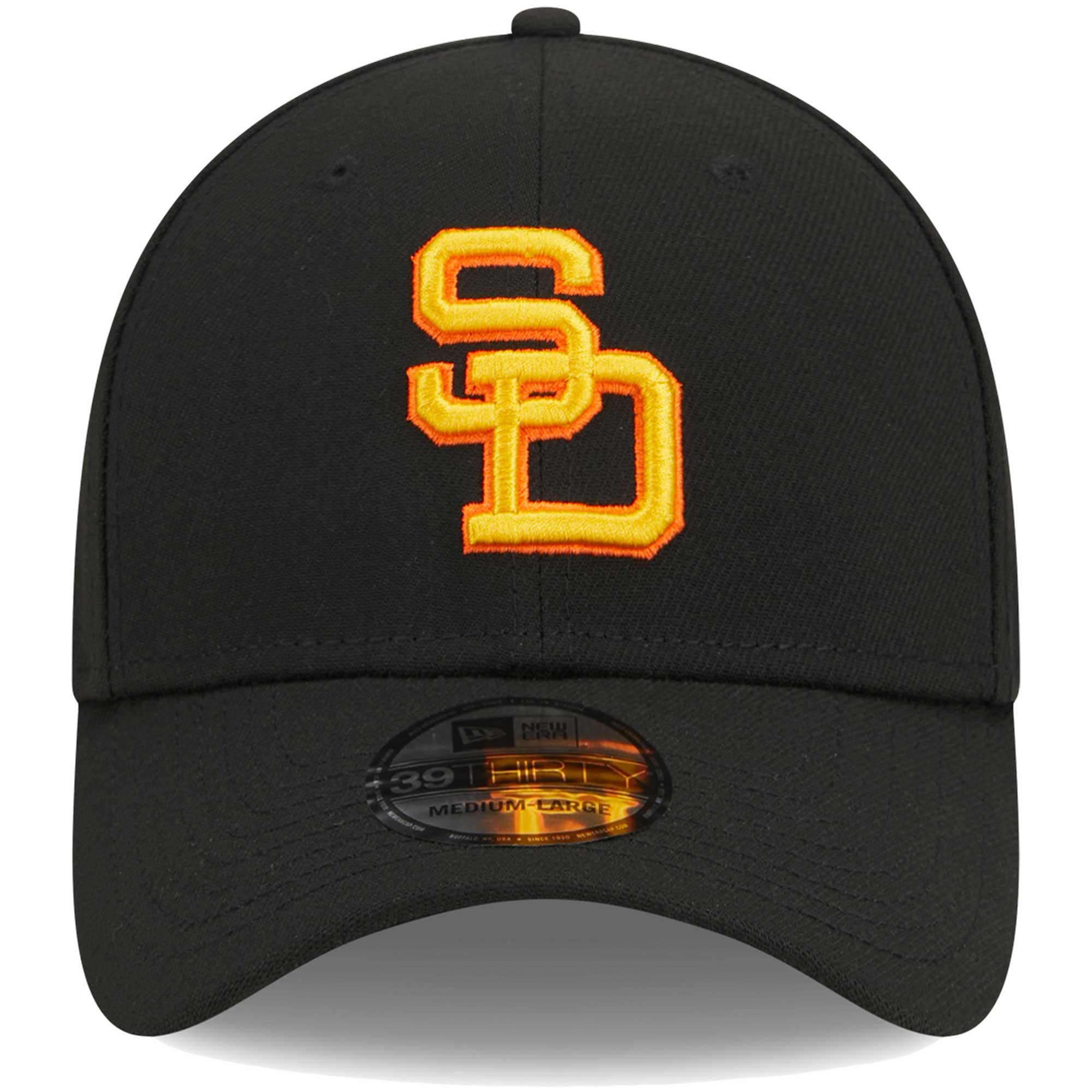 mens san diego padres new era black logo 39thirty flex hat 200014732 Collection - San Diego Padres Proshop Jerseys & Caps