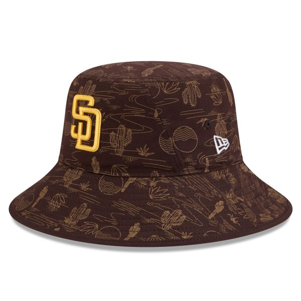 mens san diego padres new era brown 2025 spring training all over print bucket hat Collection - San Diego Padres Proshop Jerseys & Caps