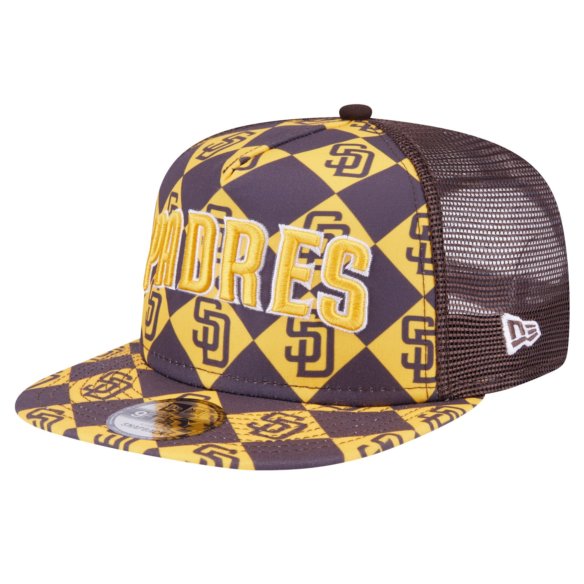mens san diego padres new era brown seeing diamonds a-frame trucker 9fifty snapback hat Collection - San Diego Padres Proshop Jerseys & Caps