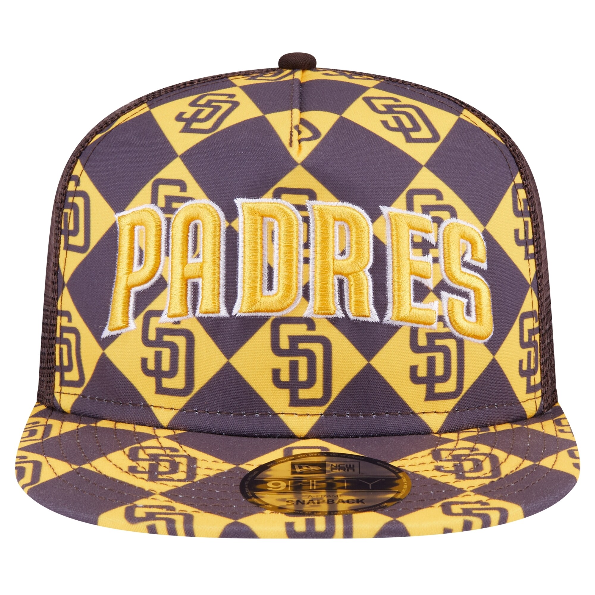 mens san diego padres new era brown seeing diamonds a-frame trucker 9fifty snapback hat Collection - San Diego Padres Proshop Jerseys & Caps