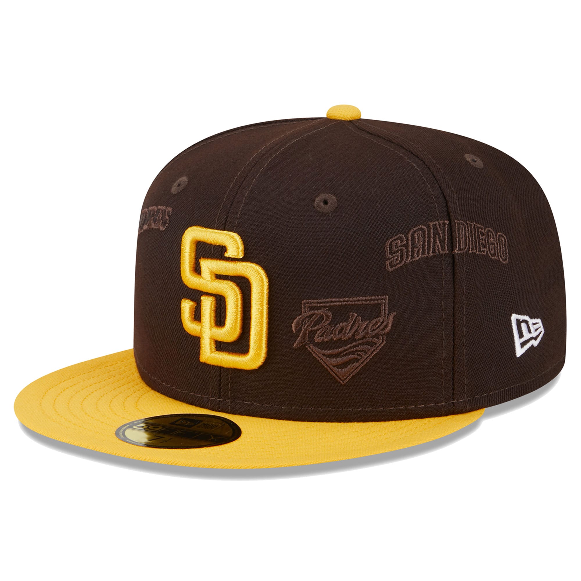 mens san diego padres new era browngold multi logo 59fifty fitted hat Collection - San Diego Padres Proshop Jerseys & Caps