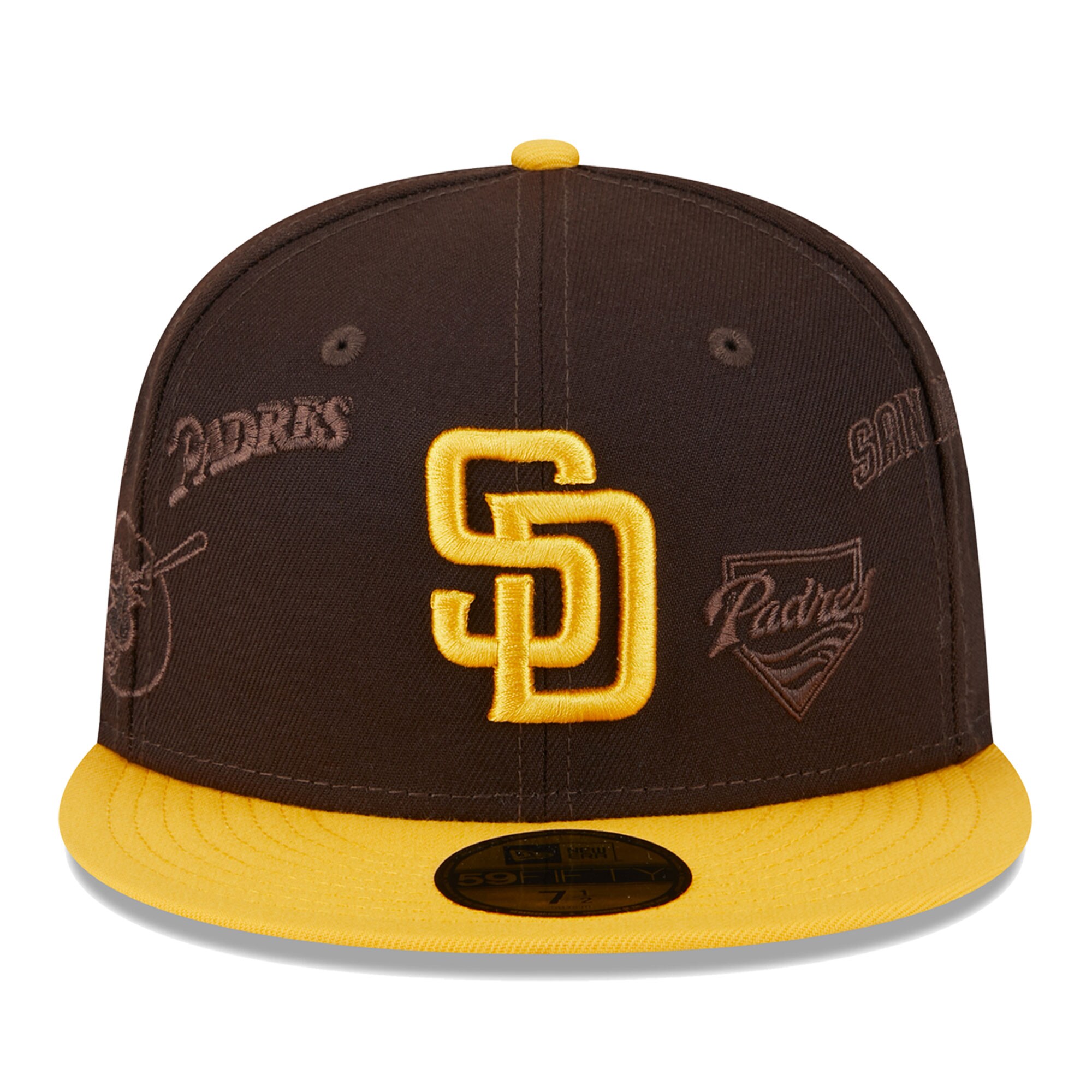 mens san diego padres new era browngold multi logo 59fifty fitted hat Collection - San Diego Padres Proshop Jerseys & Caps
