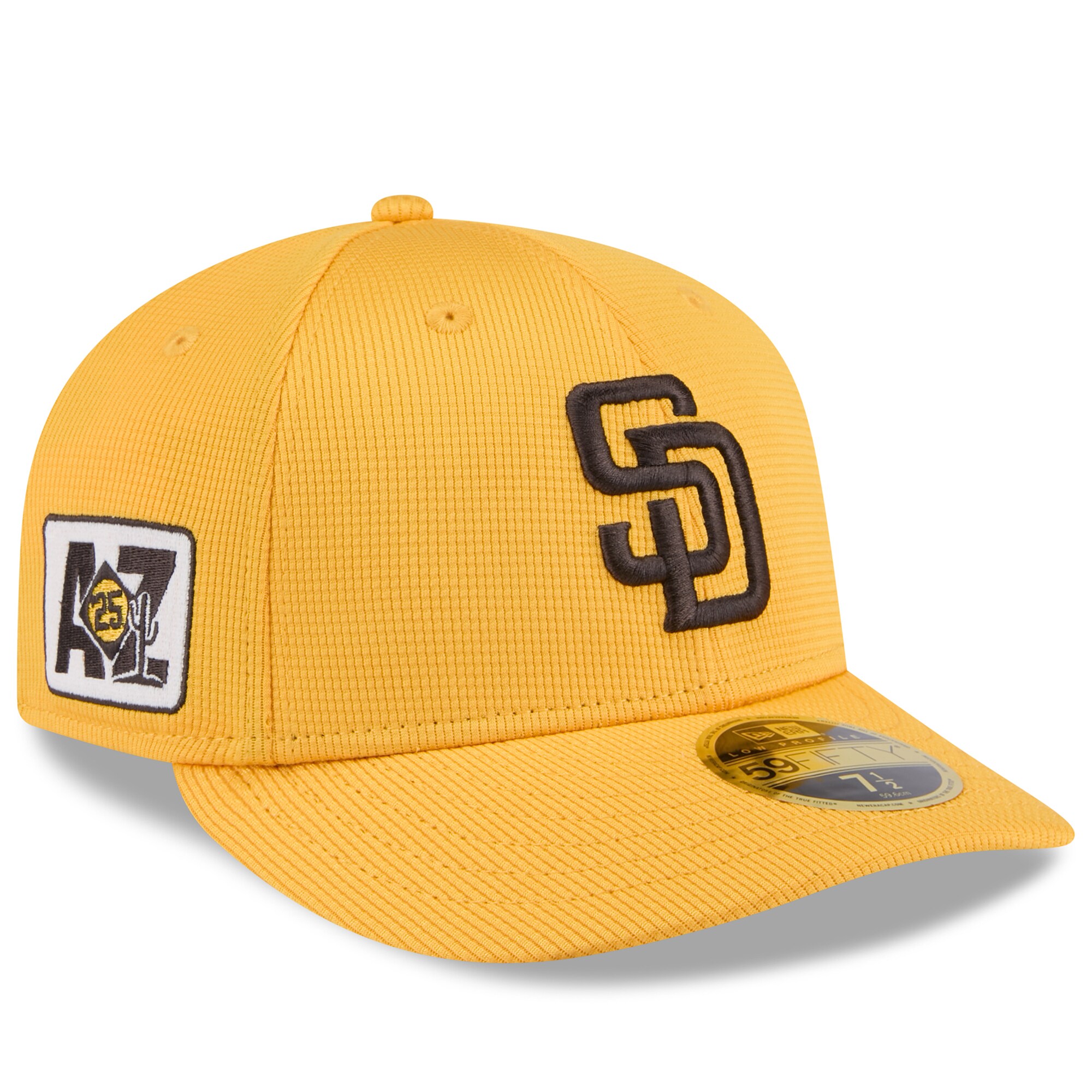 mens san diego padres new era gold 2025 spring training low profile 59fifty fitted hat Collection - San Diego Padres Proshop Jerseys & Caps
