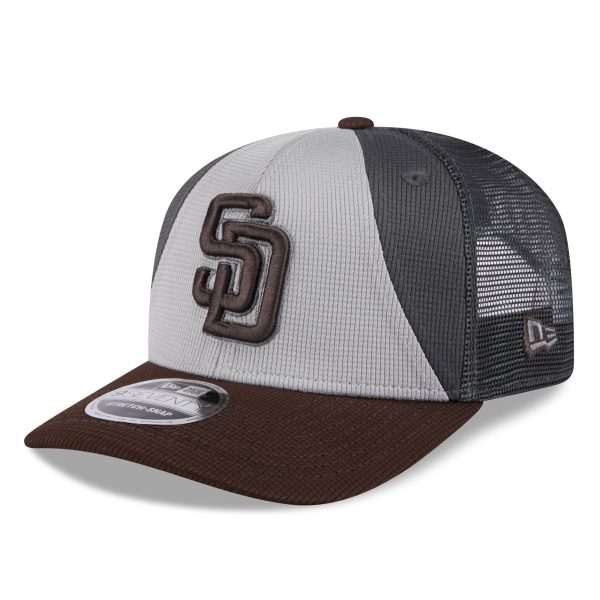 mens san diego padres new era graybrown 2025 batting practice 9seventy stretch-snap trucker hat Collection - San Diego Padres Proshop Jerseys & Caps