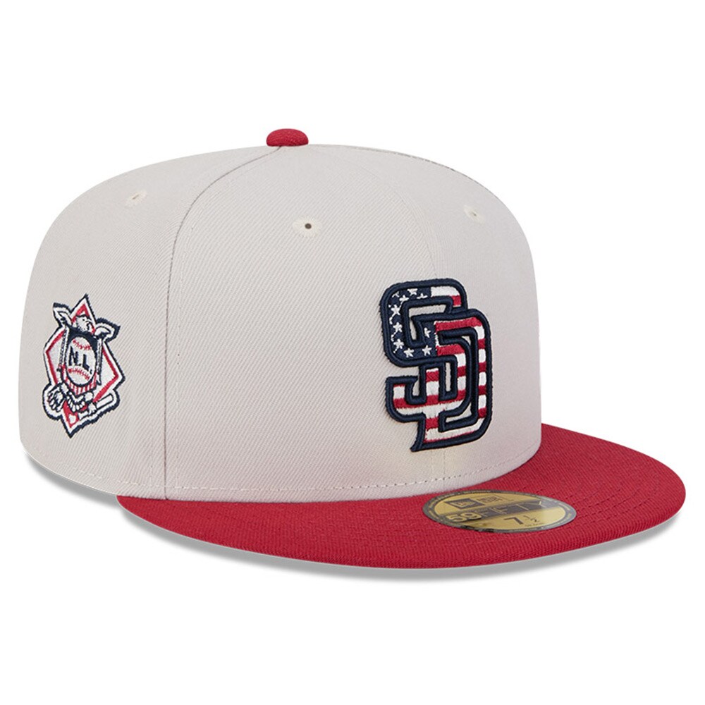 mens san diego padres new era khakired 2024 fourth of july 59fifty fitted hat Collection - San Diego Padres Proshop Jerseys & Caps