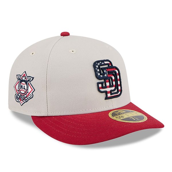 mens san diego padres new era khakired 2024 fourth of july low profile 59fifty fitted hat Collection - San Diego Padres Proshop Jerseys & Caps