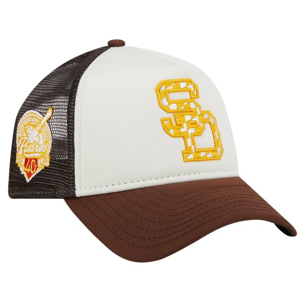 mens san diego padres new era whitebrown checkered flag a-frame trucker 9forty adjustable hat Collection - San Diego Padres Proshop Jerseys & Caps
