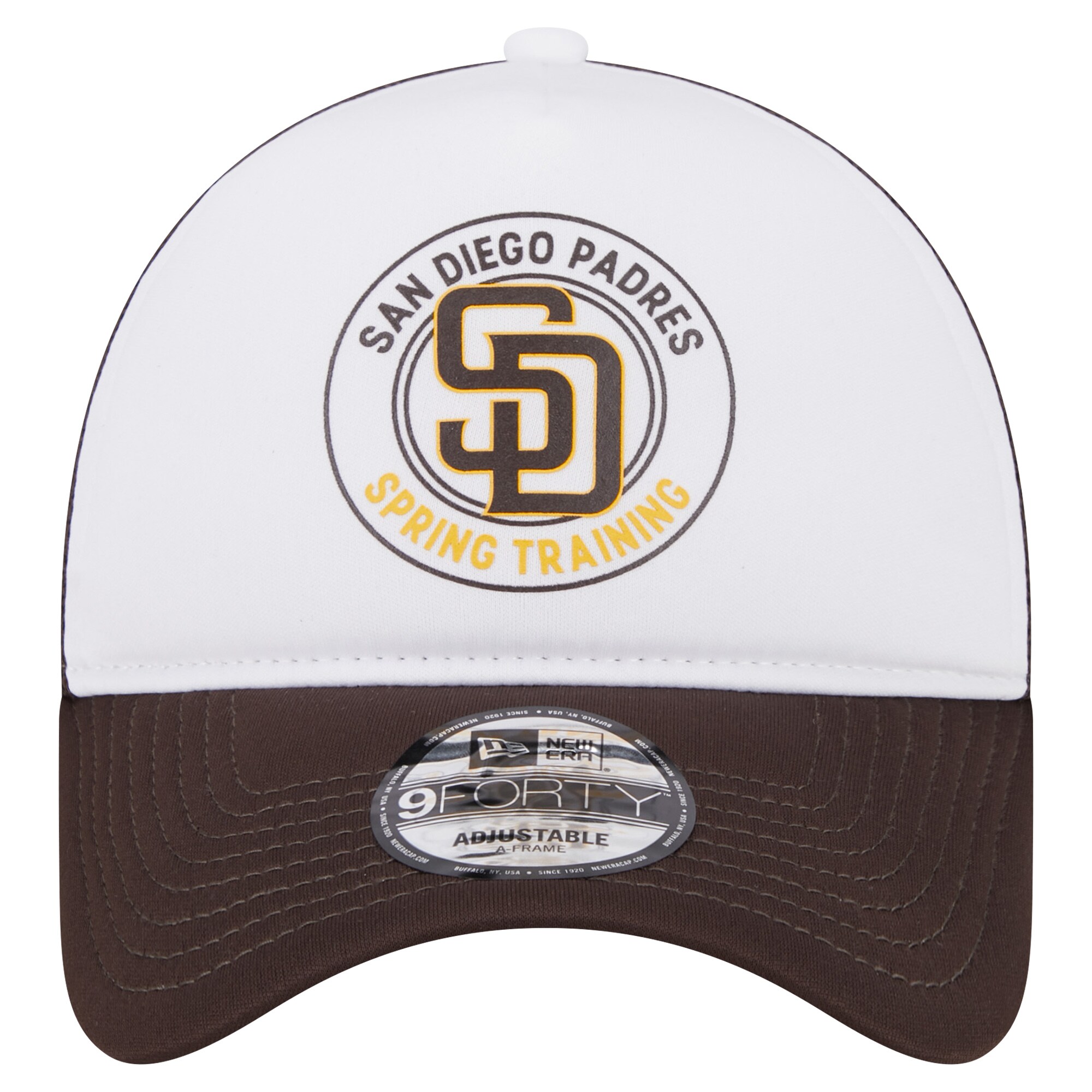 mens san diego padres new era whitebrown spring training circle foam a-frame 9forty trucker adjustable hat Collection - San Diego Padres Proshop Jerseys & Caps