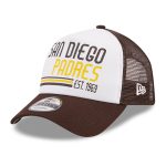 mens san diego padres new era whitebrown stacked a-frame trucker 9forty adjustable hat Collection - San Diego Padres Proshop Jerseys & Caps