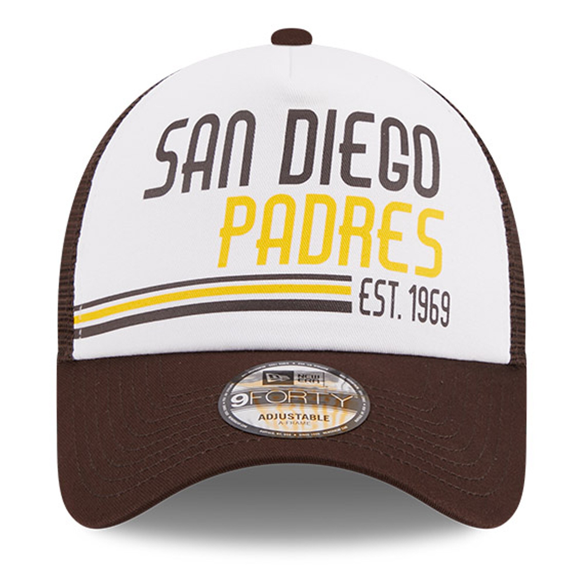 mens san diego padres new era whitebrown stacked a-frame trucker 9forty adjustable hat Collection - San Diego Padres Proshop Jerseys & Caps