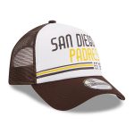 mens san diego padres new era whitebrown stacked a-frame trucker 9forty adjustable hat Collection - San Diego Padres Proshop Jerseys & Caps
