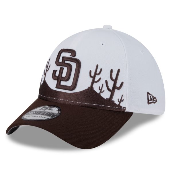 mens san diego padres new era whitedark brown 2025 spring training landscape 39thirty flex hat Collection - San Diego Padres Proshop Jerseys & Caps