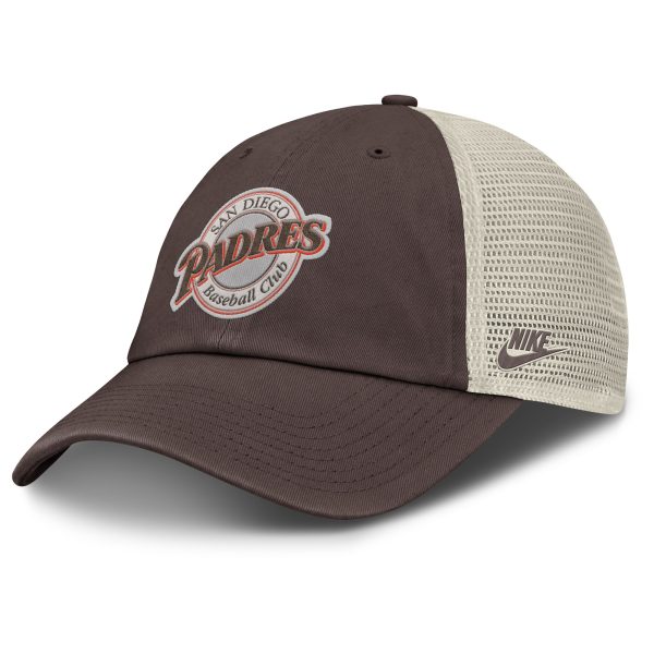 mens san diego padres nike brownnatural cooperstown collection club trucker adjustable hat Collection - San Diego Padres Proshop Jerseys & Caps