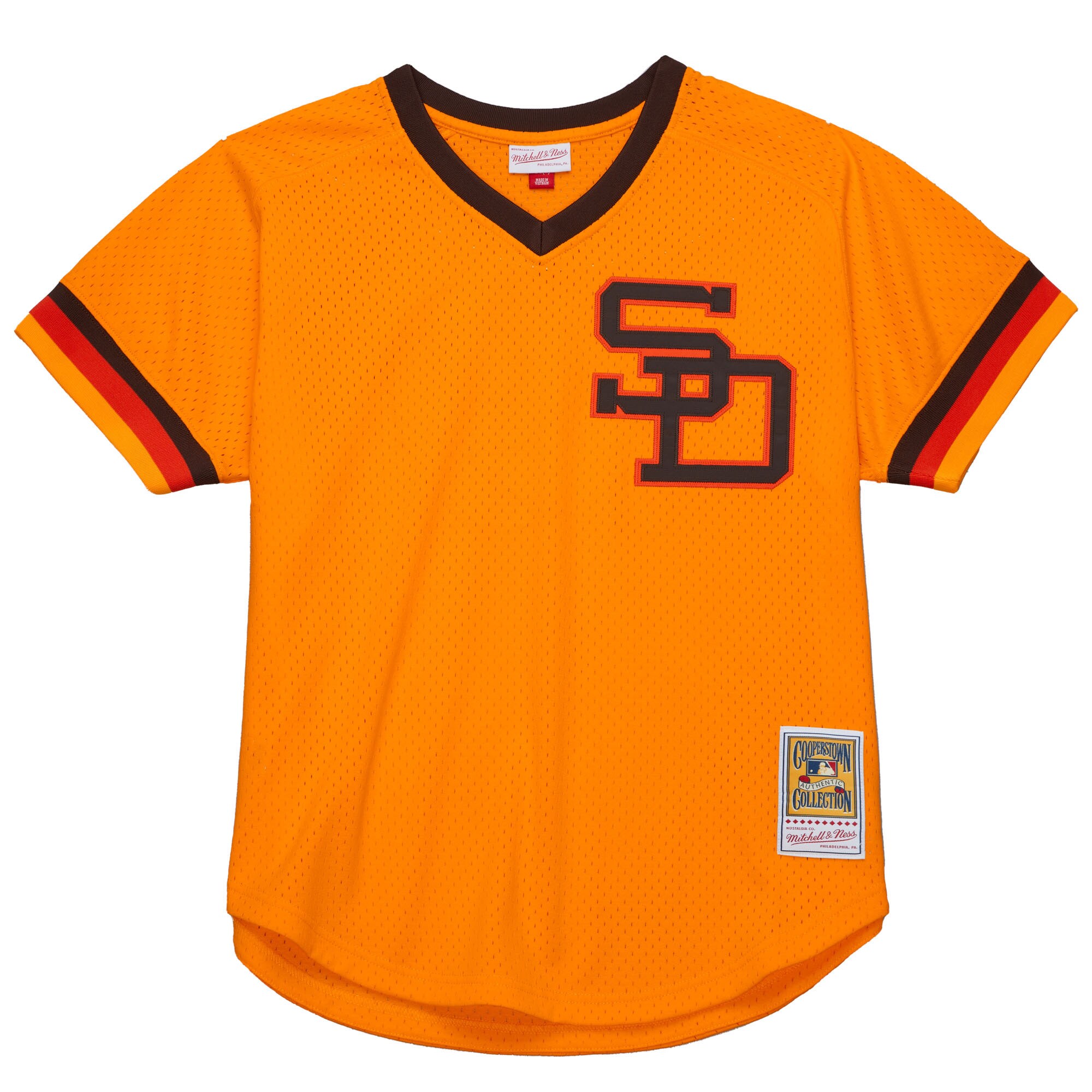 mens san diego padres tony gwynn mitchell  ness gold 1982 authentic cooperstown collection mesh batting practice jersey Collection - San Diego Padres Proshop Jerseys & Caps