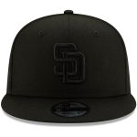 san diego padres new era black on black 9fifty snapback adjustable hat – black Collection - San Diego Padres Proshop Jerseys & Caps