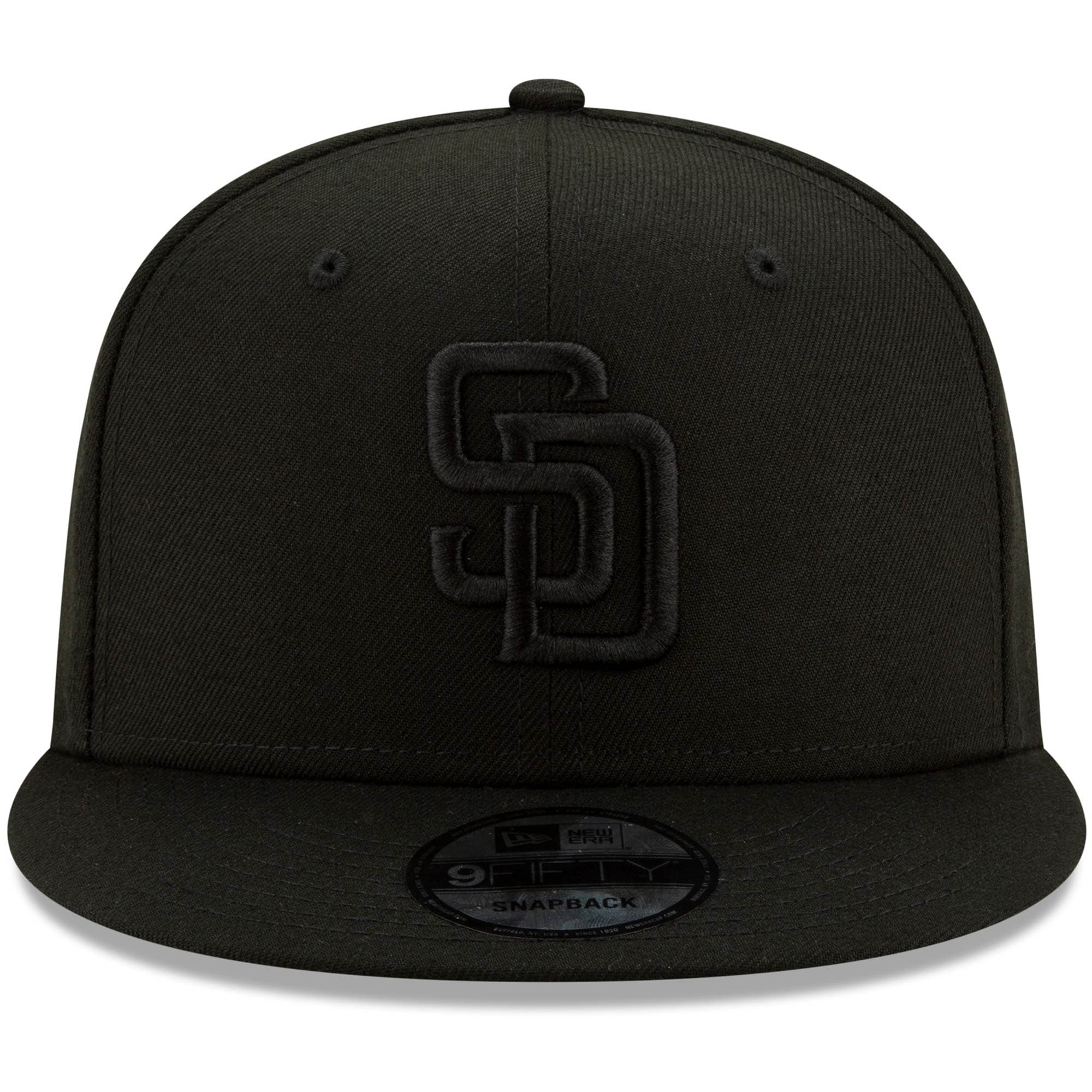 san diego padres new era black on black 9fifty snapback adjustable hat – black Collection - San Diego Padres Proshop Jerseys & Caps