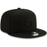 san diego padres new era black on black 9fifty snapback adjustable hat – black Collection - San Diego Padres Proshop Jerseys & Caps