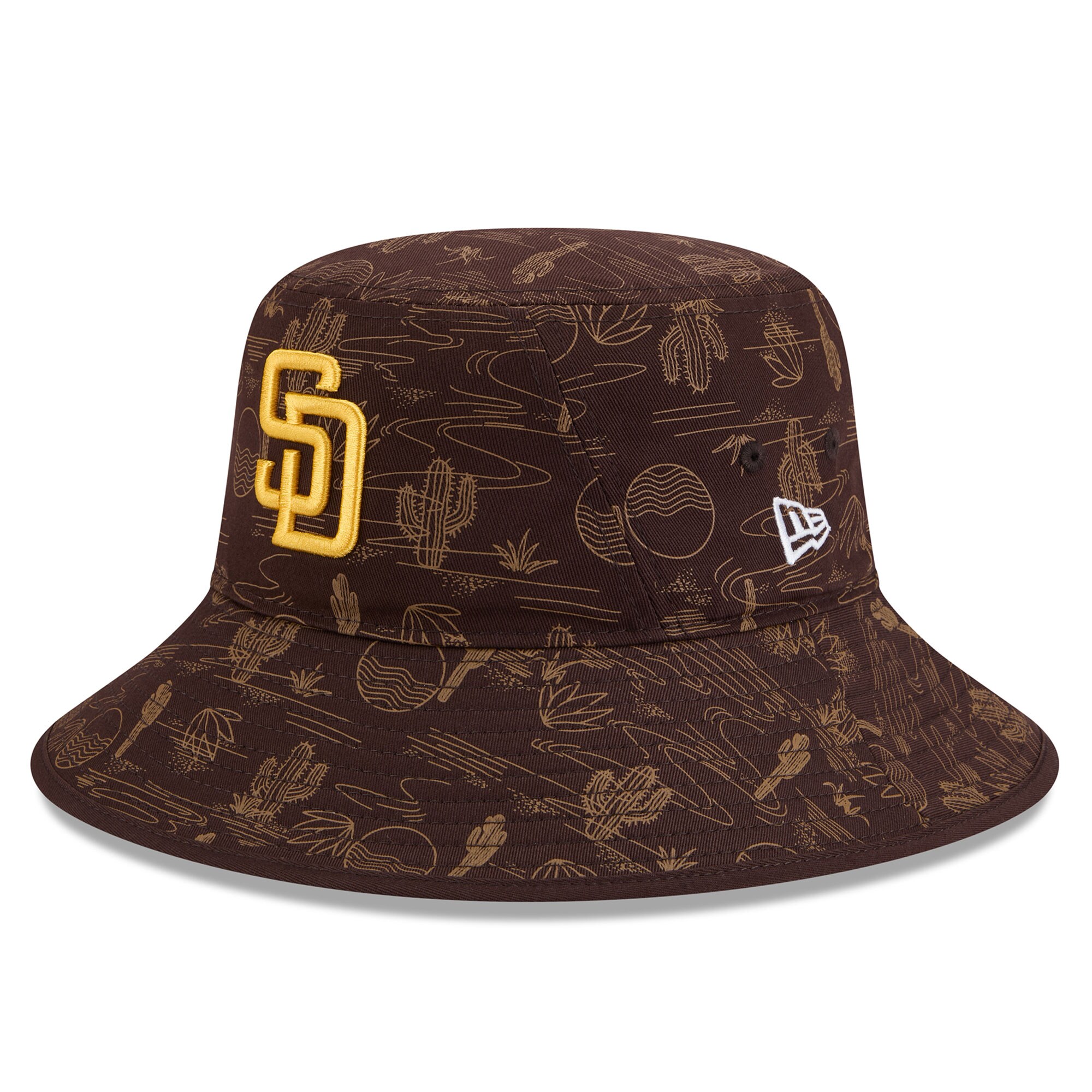 youth san diego padres new era brown 2025 spring training all over print bucket hat Collection - San Diego Padres Proshop Jerseys & Caps